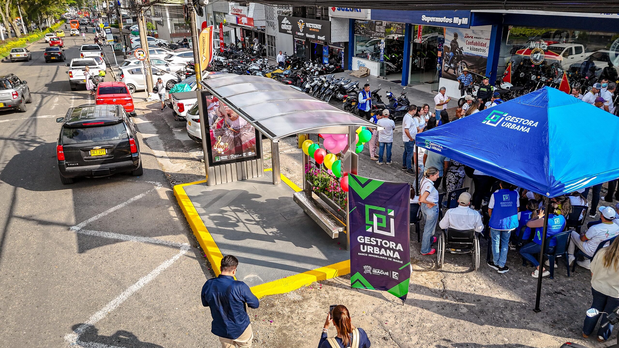 Con diseño musical intentan darle nueva imagen a los paraderos de transporte público de Ibagué