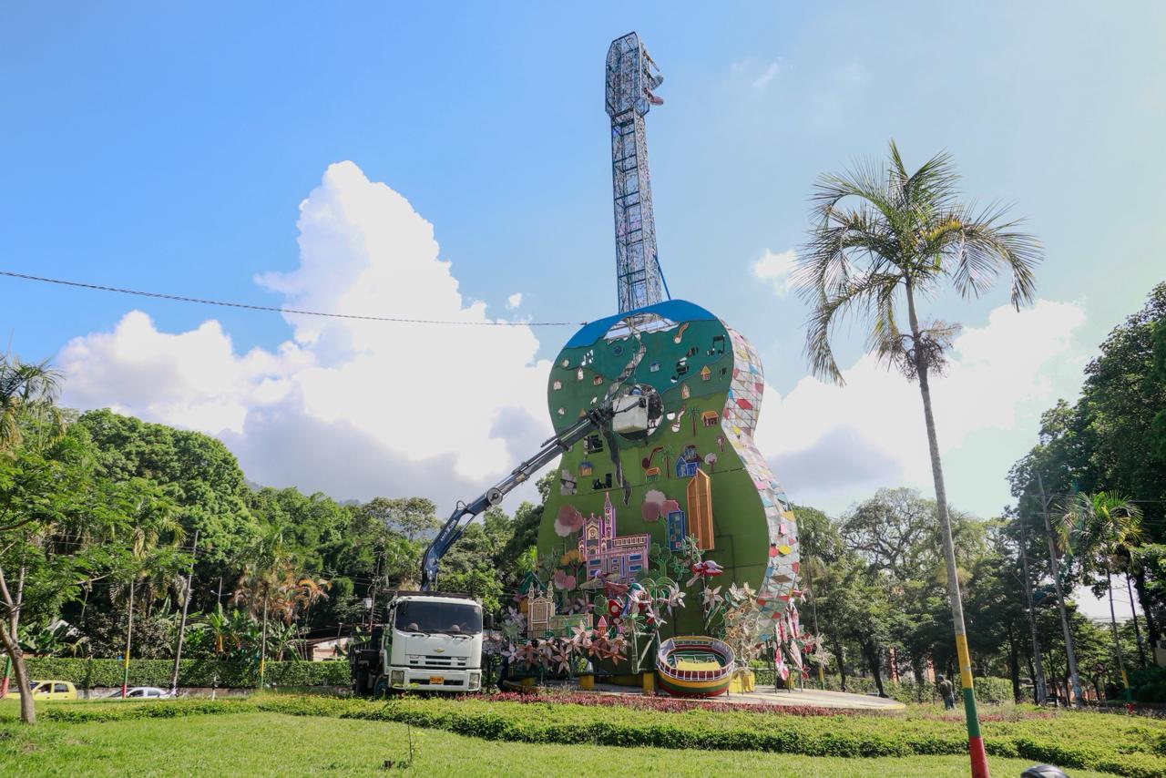 Inician obras de mejoramiento y embellecimiento a monumento a La Guitarra en Ibagué