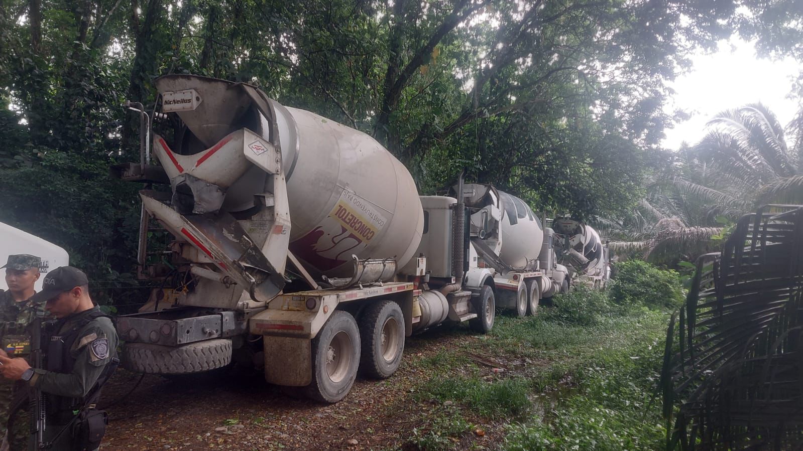 Recuperaron camiones robados a la empresa Concretol en millonario hurto en el norte del Tolima