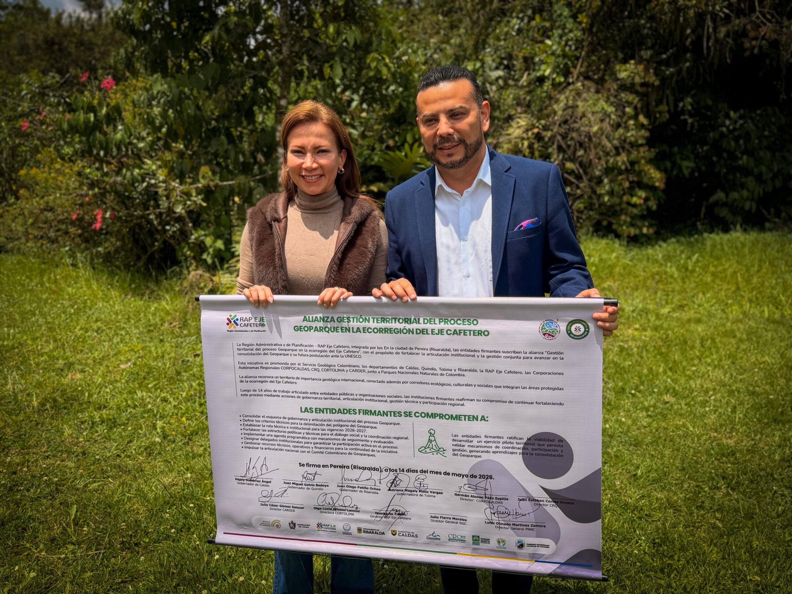 Tolima adhirió a la firma de la alianza regional para consolidar el primer Geoparque UNESCO de Colombia